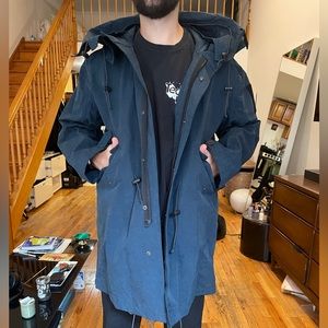 Brain Dead navy blue parka